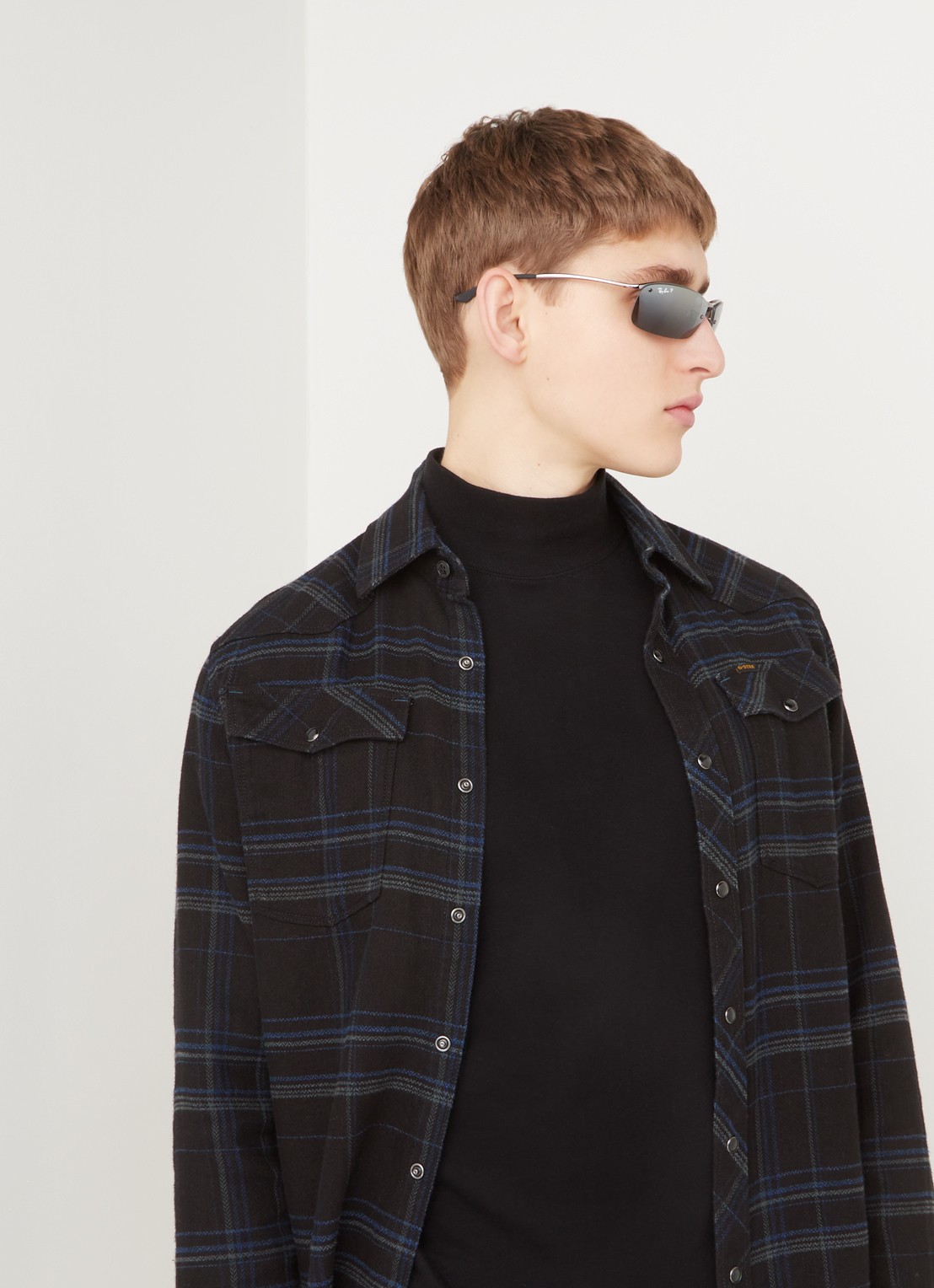 Ray-Ban Herenzonnebril Gepolariseerd RB3183 - voorkant 4 zilver