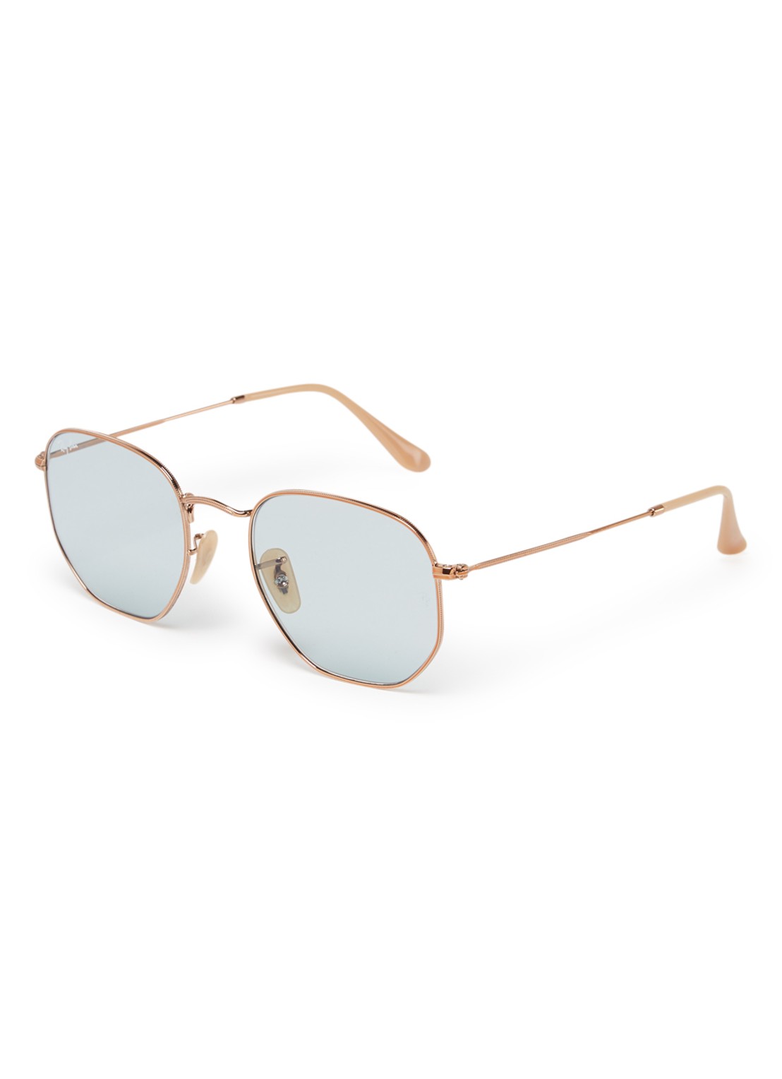 Ray-Ban Hexagonal Flat zonnebril RB3548N - voorkant roségoud