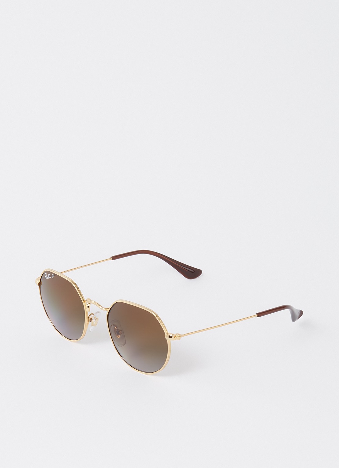 Ray-Ban Jack zonnebril gepolariseerd RB9565S  - voorkant goud