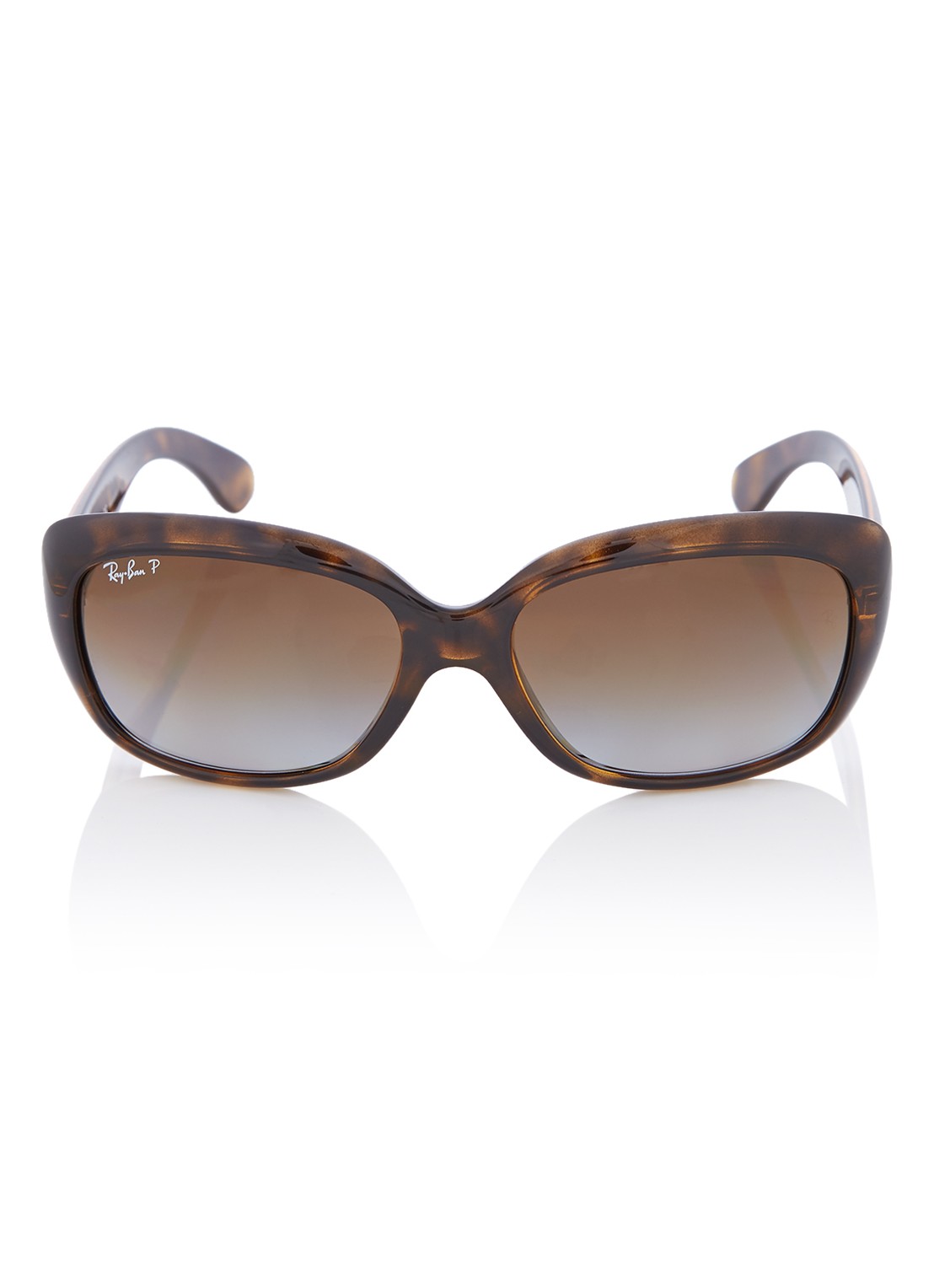 Ray-Ban Jackie Ohh zonnebril gepolariseerd RB4101  - voorkant 2 bruin