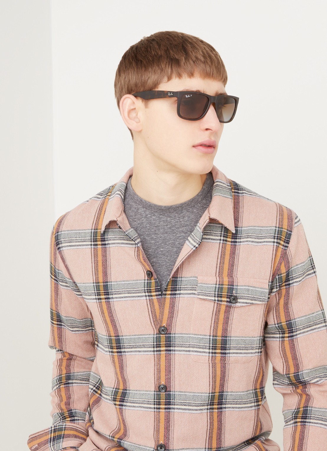 Ray-Ban Justin zonnebril gepolariseerd RB4165 - voorkant 4 bruin