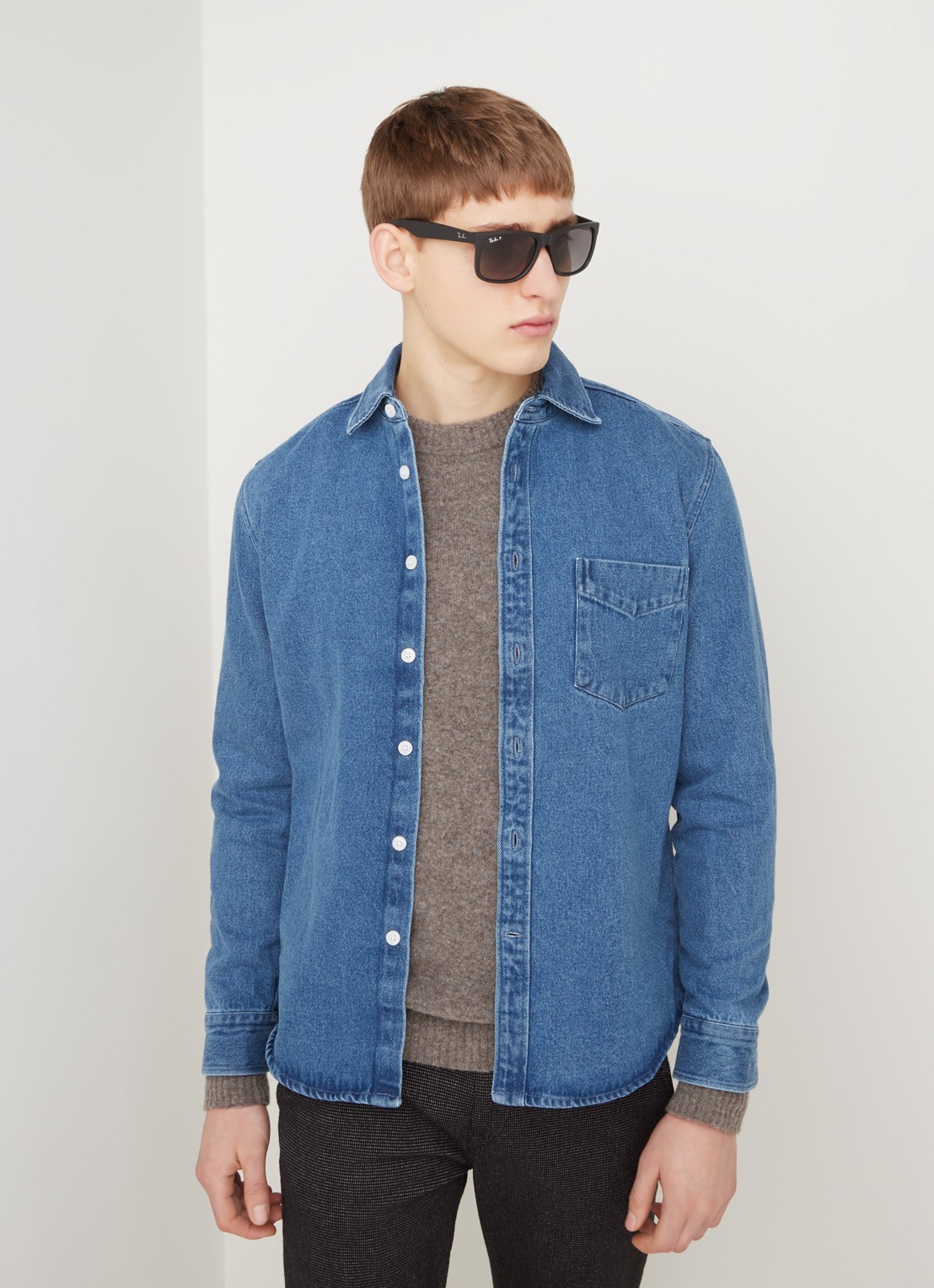 Ray-Ban Justin zonnebril gepolariseerd RB4165 - voorkant 4 zwart