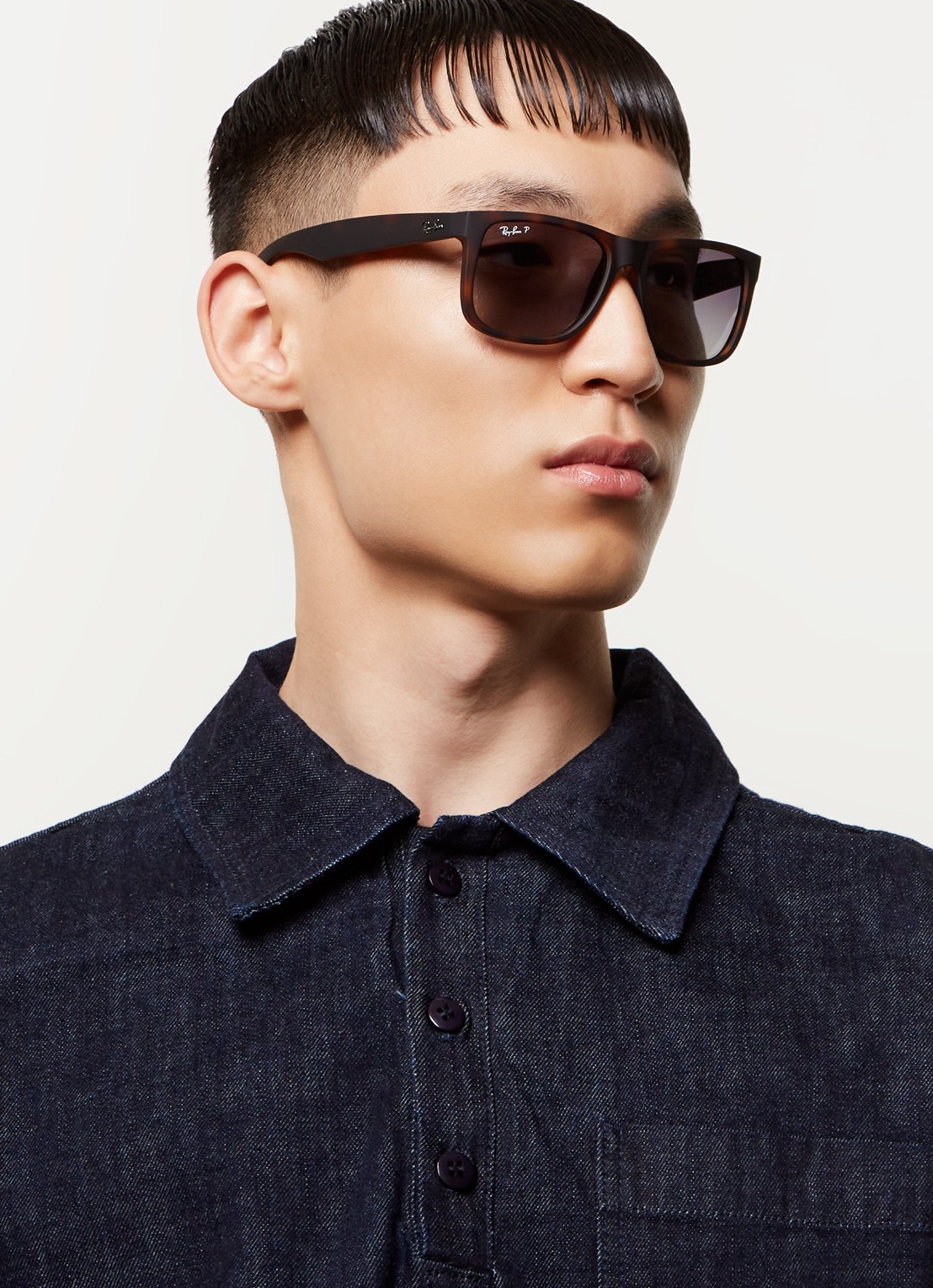 Ray-Ban Justin zonnebril gepolariseerd RB4165 - voorkant 5 donkerbruin