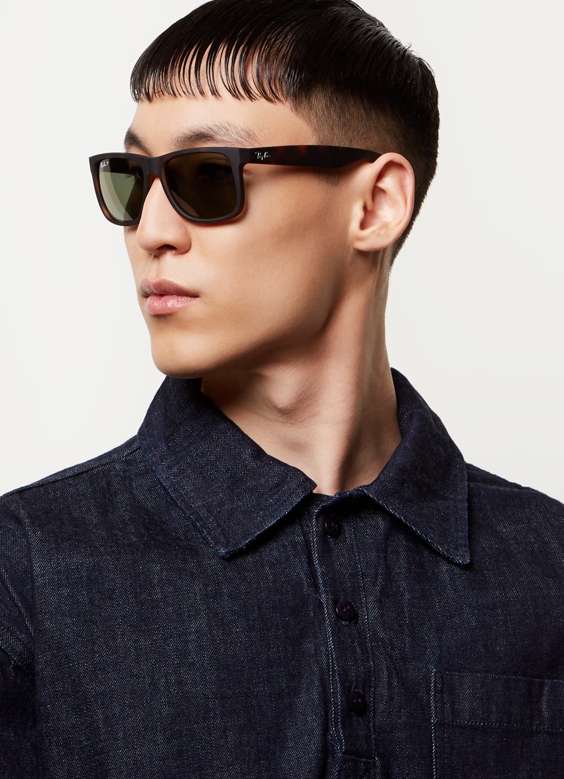 Ray-Ban Justin zonnebril gepolariseerd RB4165 - voorkant 2 donkerbruin