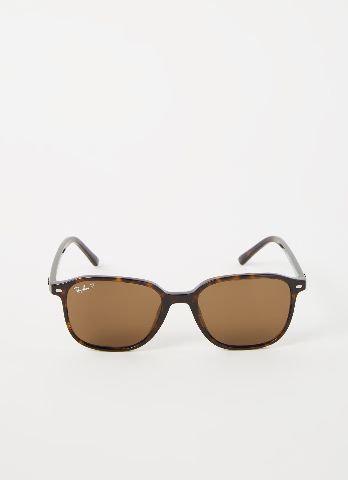 Ray-Ban Leonard zonnebril gepolariseerd RB2193 - voorkant 2 donkerbruin