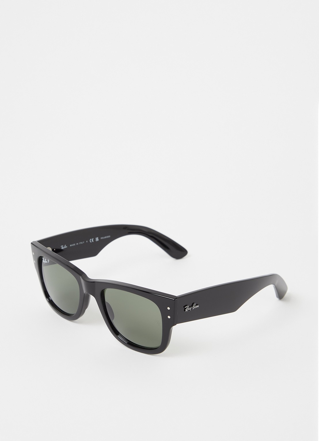 Ray-Ban Mega Wayfarer zonnebril gepolariseerd RB0840S  - voorkant 3 zwart