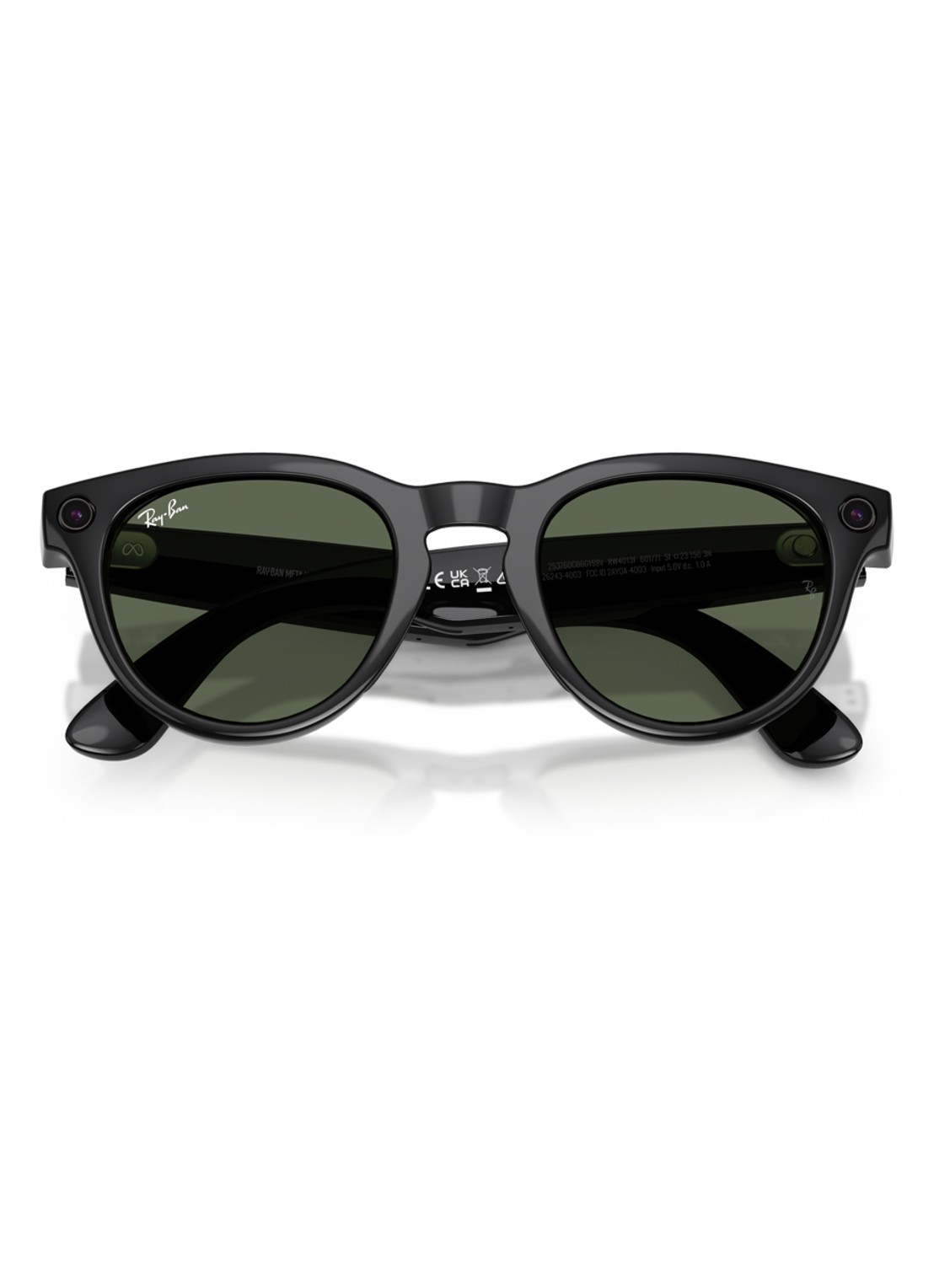 Ray-Ban Meta Low Bridge Fit Headliner zonnebril RW4013F - detail 3 zwart-01