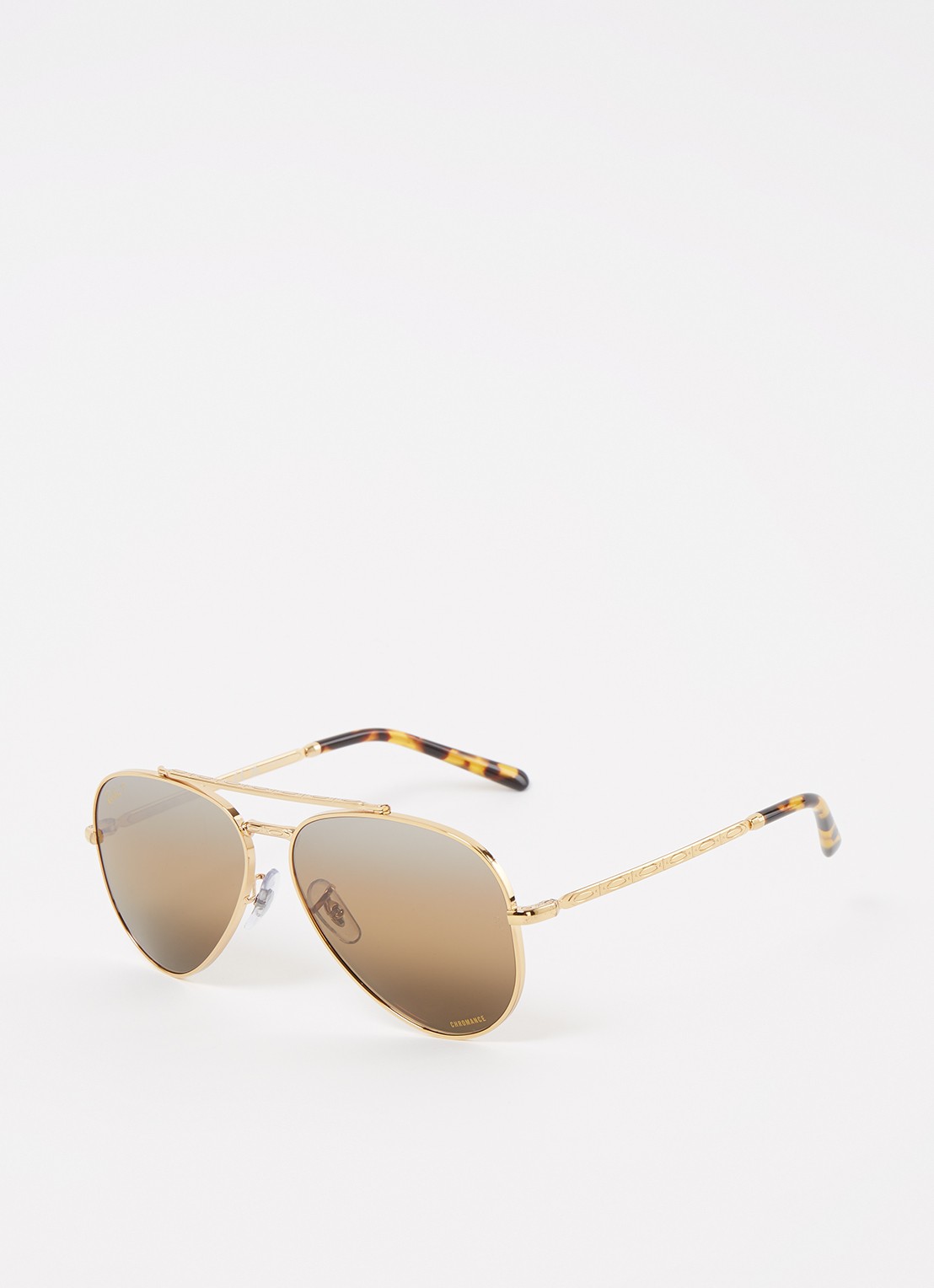 Ray-Ban New Aviator zonnebril gepolariseerd RB3625 - voorkant goud