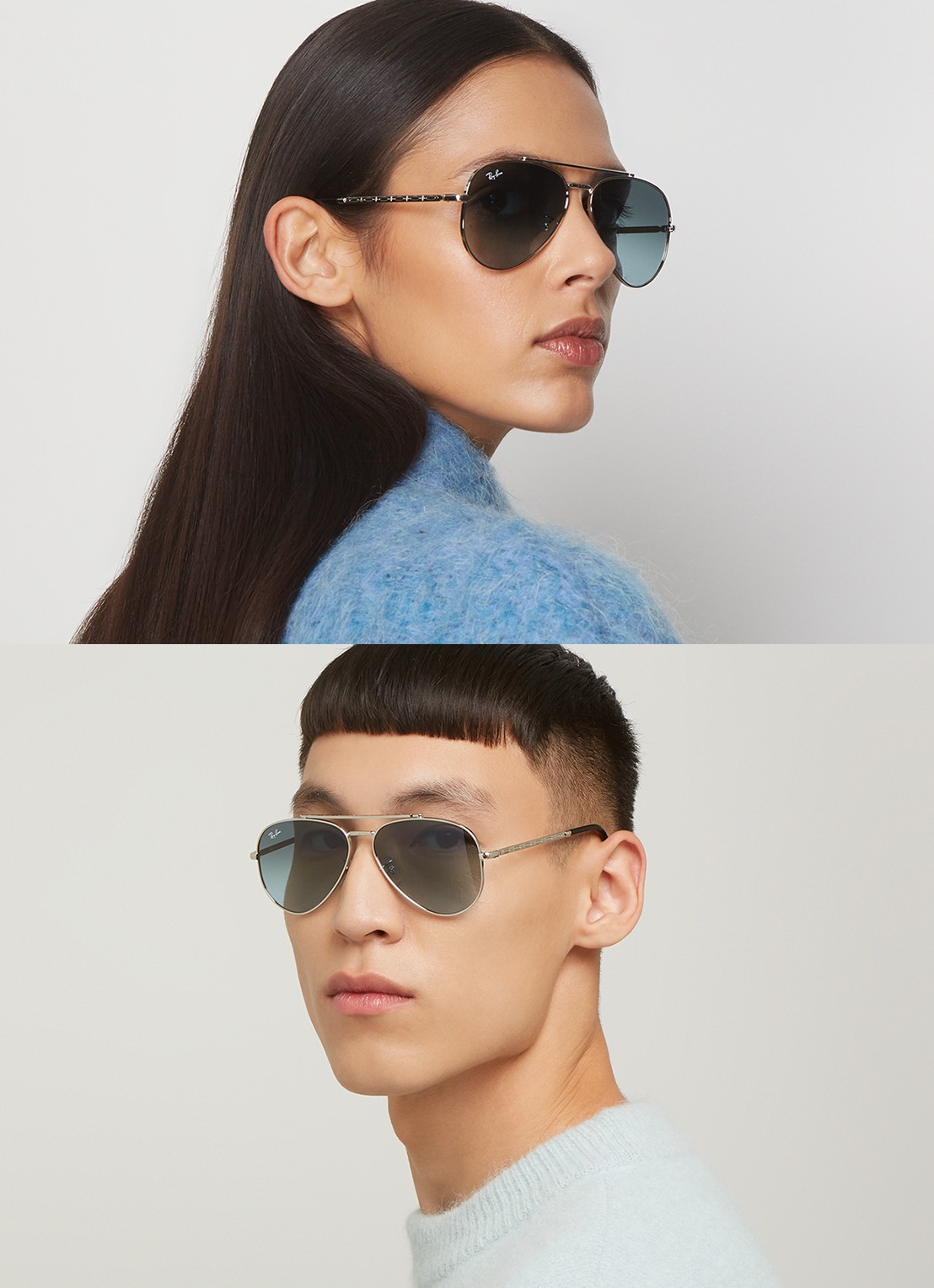 Ray-Ban New Aviator zonnebril RB3625 - voorkant 5 zilver