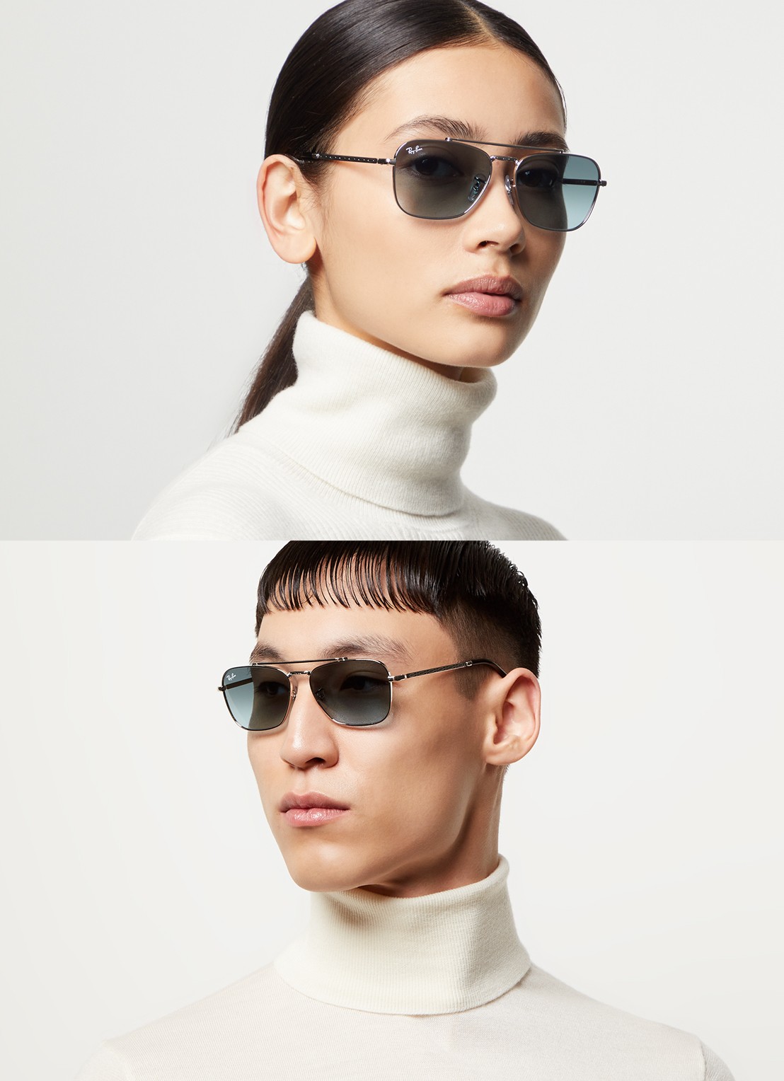 Ray-Ban New Caravan zonnebril RB3636 - voorkant 5 zilver