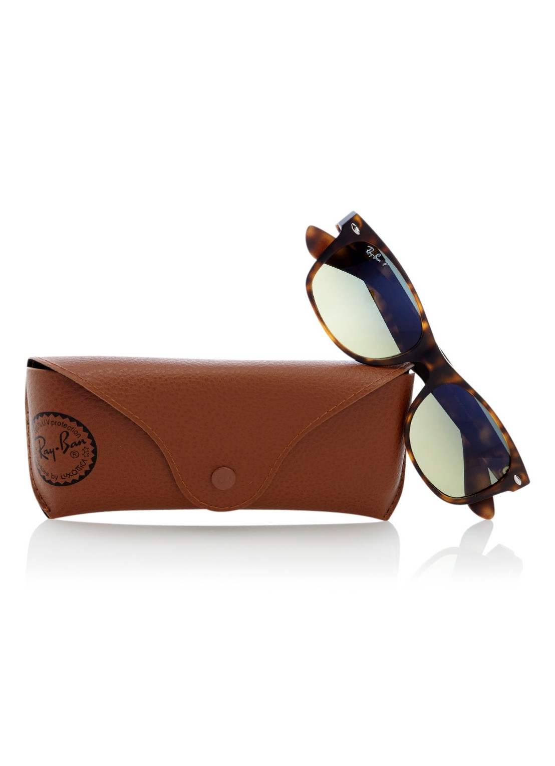 Ray-Ban New Wayfarer zonnebril gepolariseerd RB2132 - detail 2 bruin