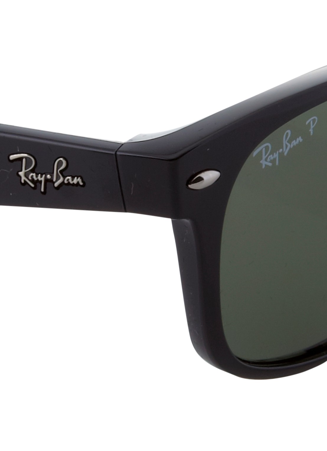 Ray-Ban New Wayfarer zonnebril gepolariseerd RB2132 - detail 2 zwart