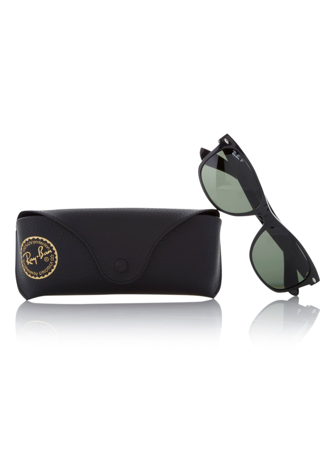 Ray-Ban New Wayfarer zonnebril gepolariseerd RB2132 - detail 3 zwart