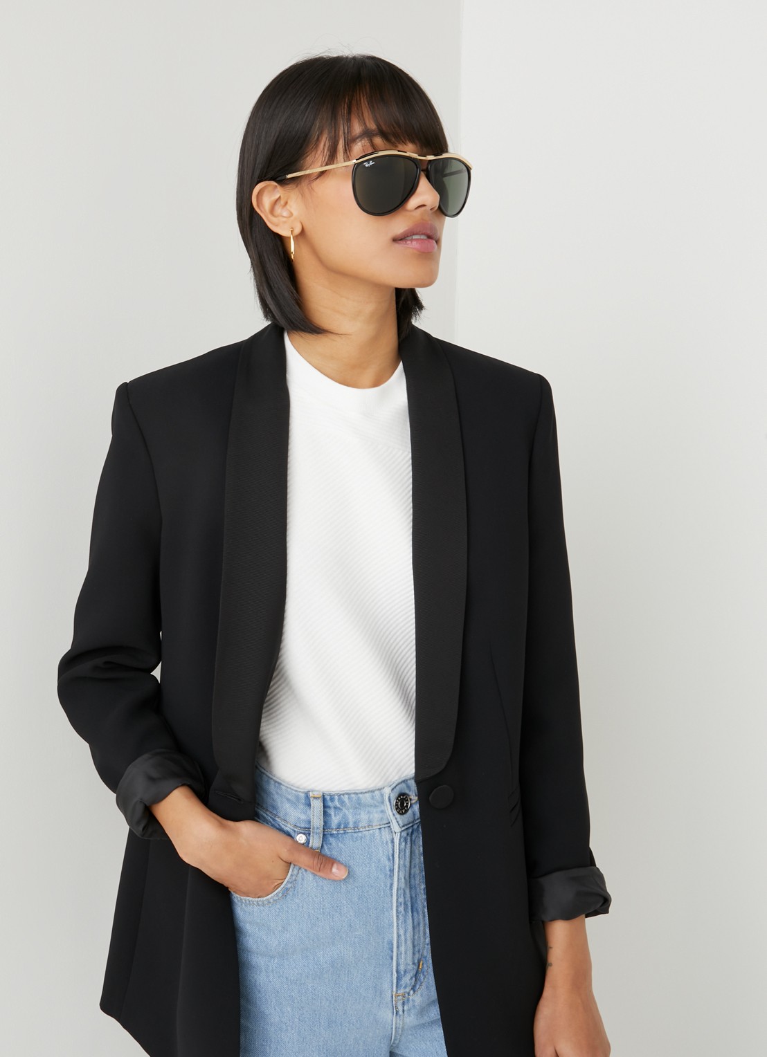 Ray-Ban Olympian zonnebril RB2219 - voorkant 2 zwart