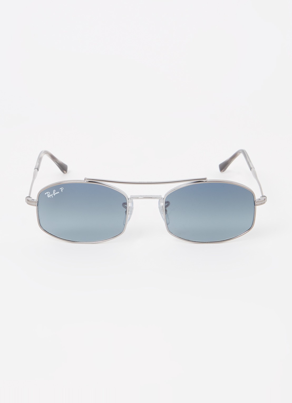Ray-Ban Piloten zonnebril gepolariseerd RB3719 - detail zilver