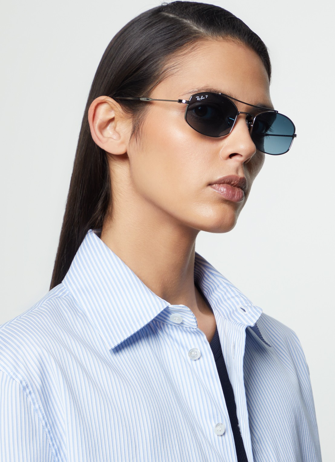 Ray-Ban Piloten zonnebril gepolariseerd RB3719 - voorkant 5 zilver