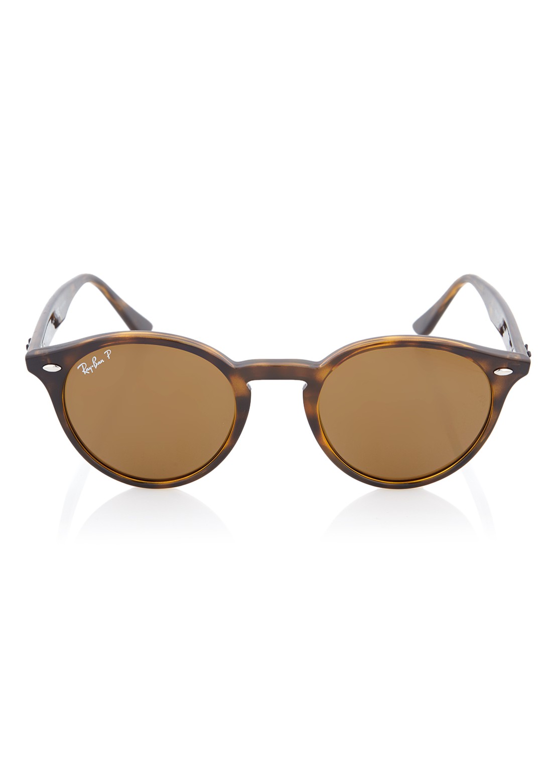 Ray-Ban Retro zonnebril gepolariseerd RB2180 - voorkant 2 bruin