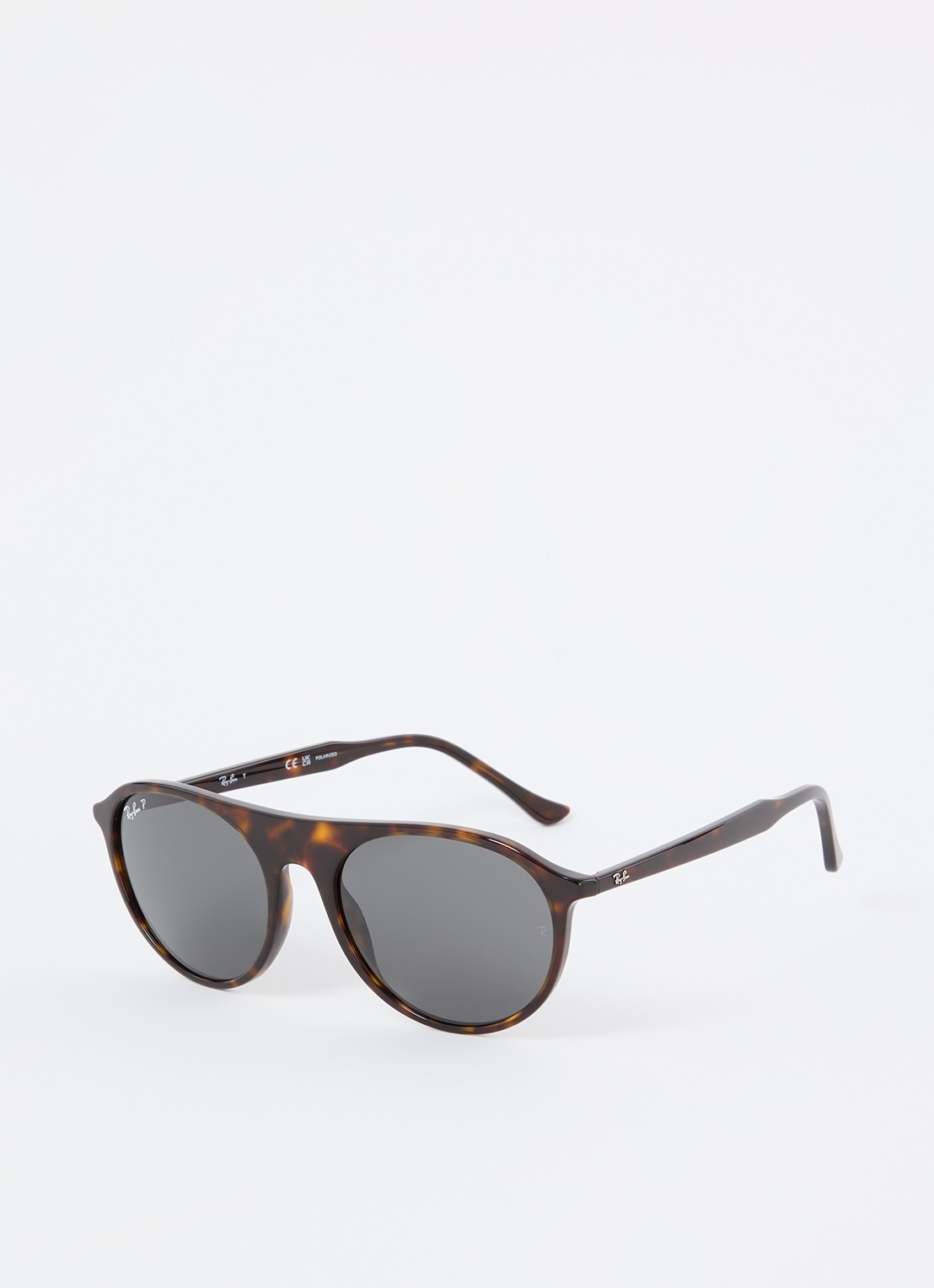 Ray-Ban Retro zonnebril gepolariseerd RB2215 - voorkant bruin
