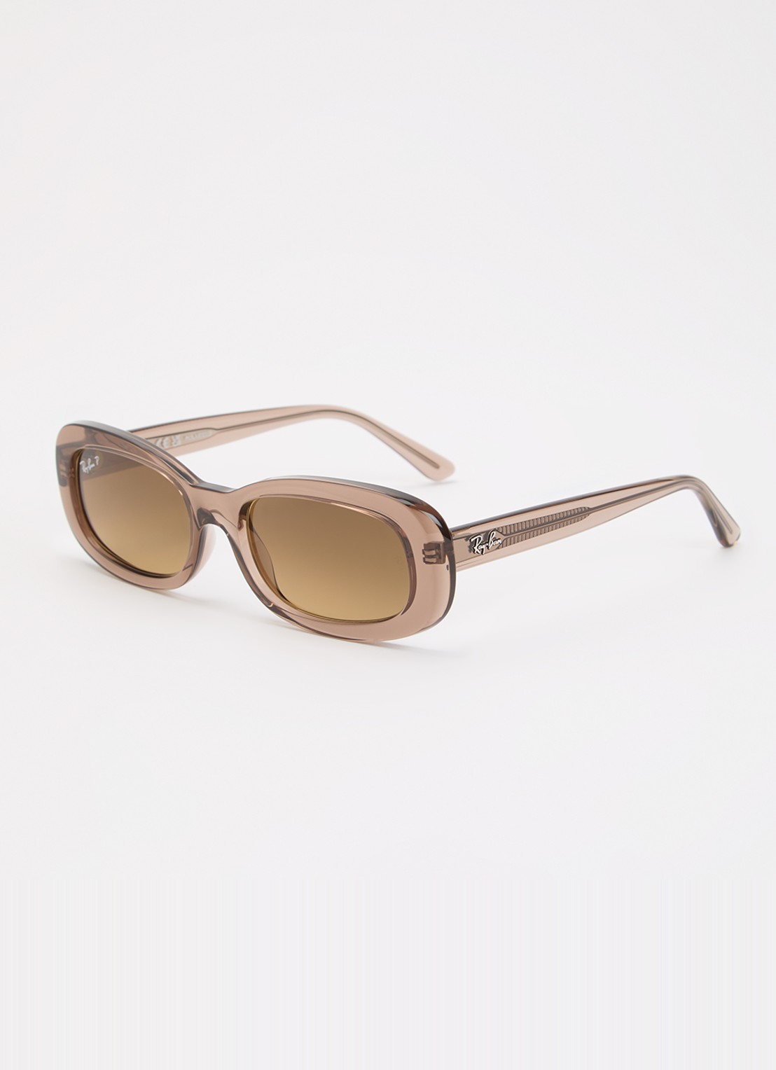 Ray-Ban Retro zonnebril gepolariseerd RB2221 - voorkant 4 donkerbeige