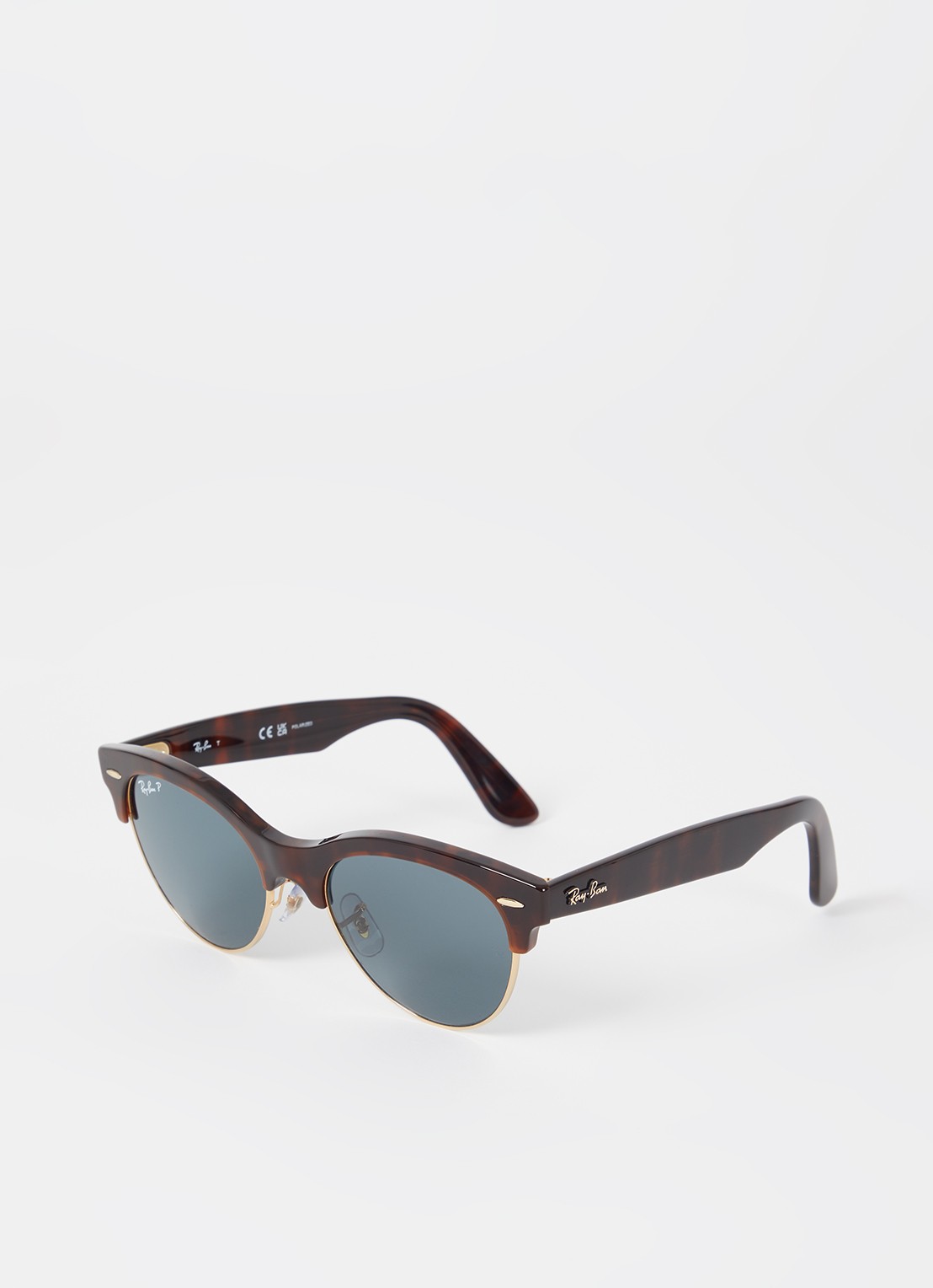 Ray-Ban Retro zonnebril gepolariseerd RB2341 - voorkant 4 donkerbruin