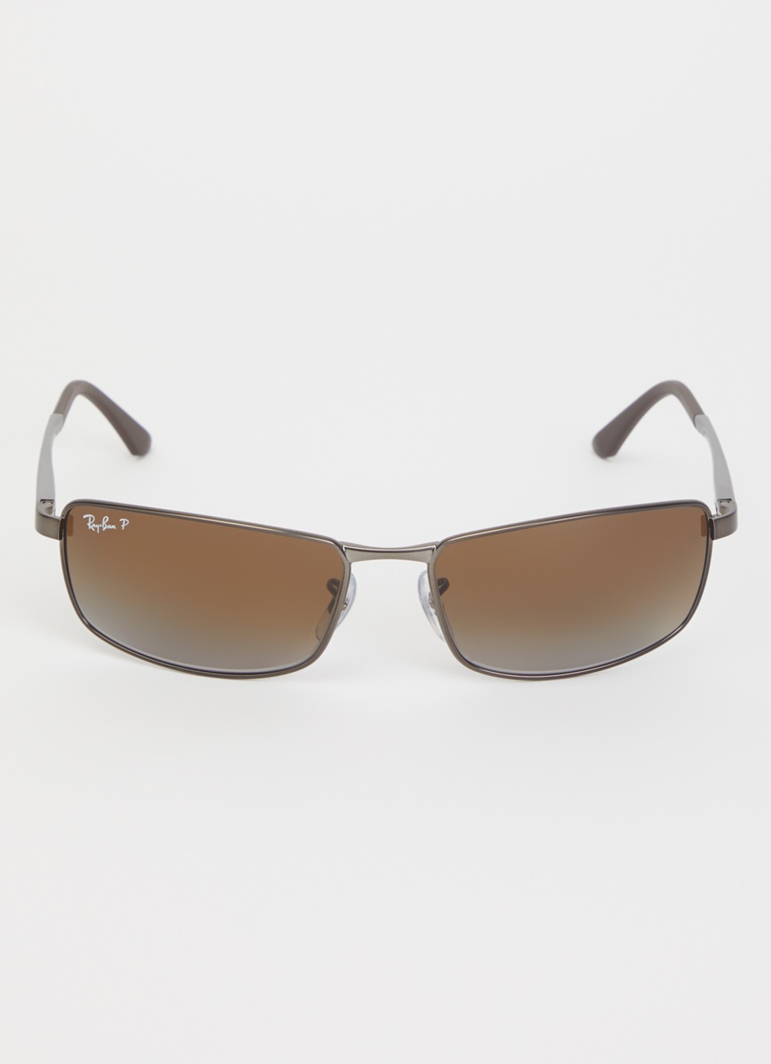 Ray-Ban Retro zonnebril gepolariseerd RB3498 - detail zilver