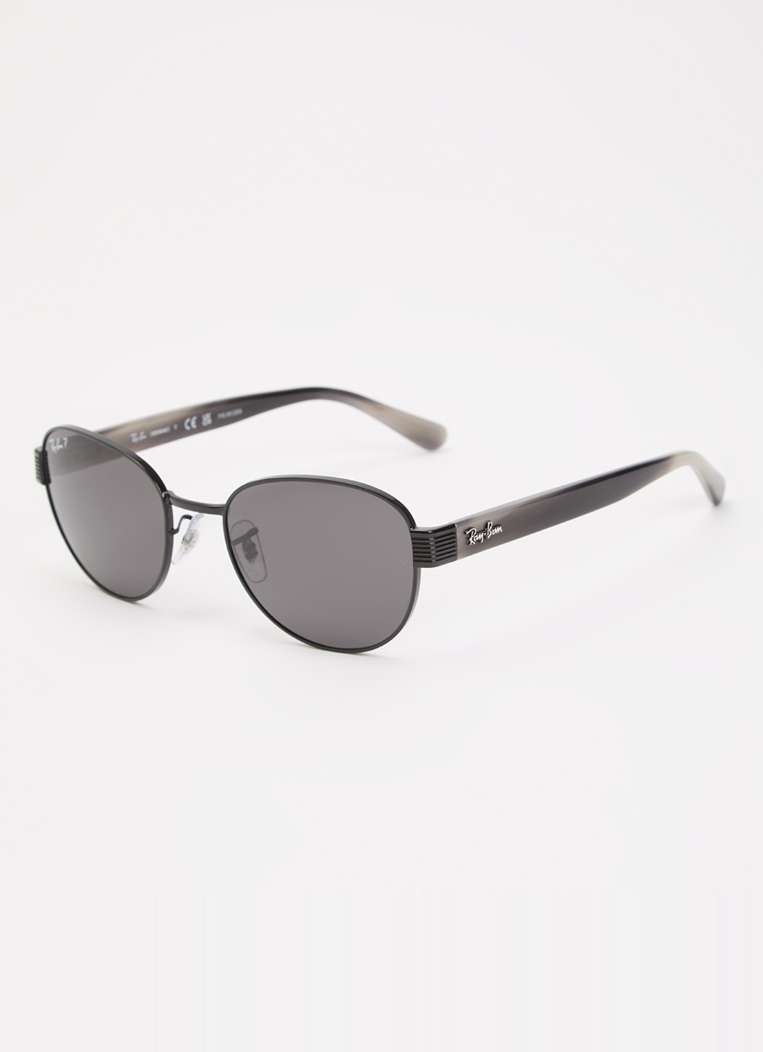 Ray-Ban Retro zonnebril gepolariseerd RB3766CH - voorkant zwart