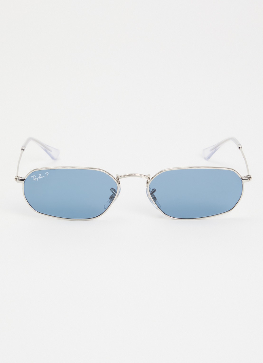 Ray-Ban Retro zonnebril gepolariseerd RB3947 - detail 2 zilver