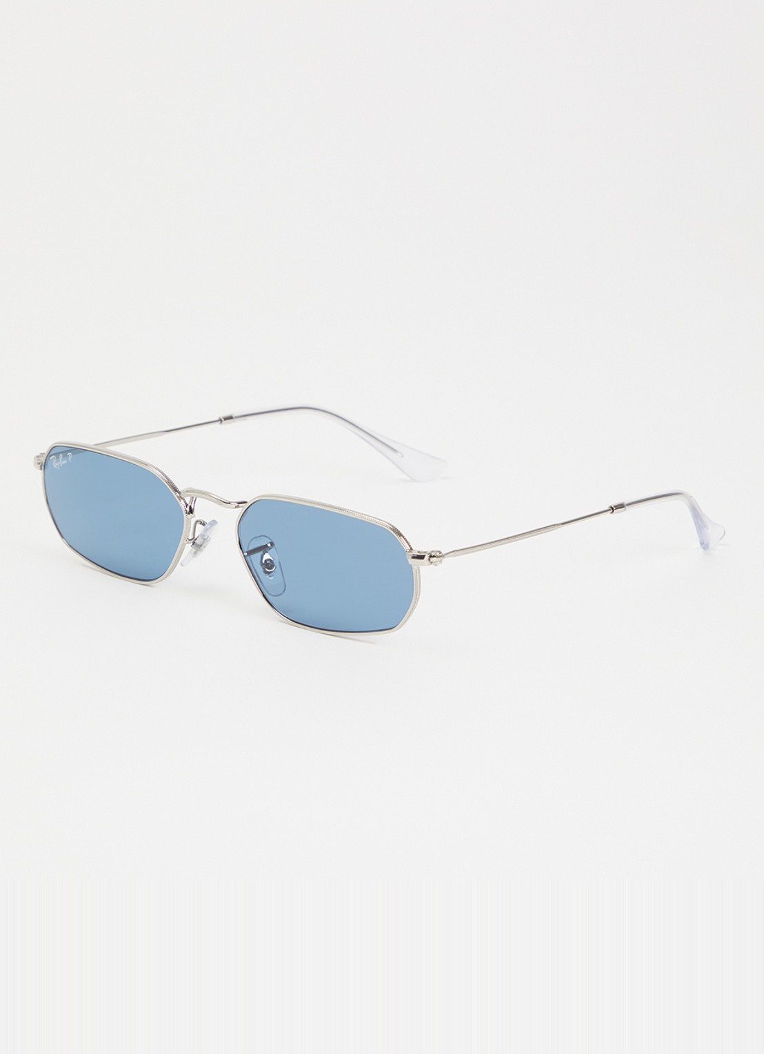 Ray-Ban Retro zonnebril gepolariseerd RB3947 - voorkant zilver