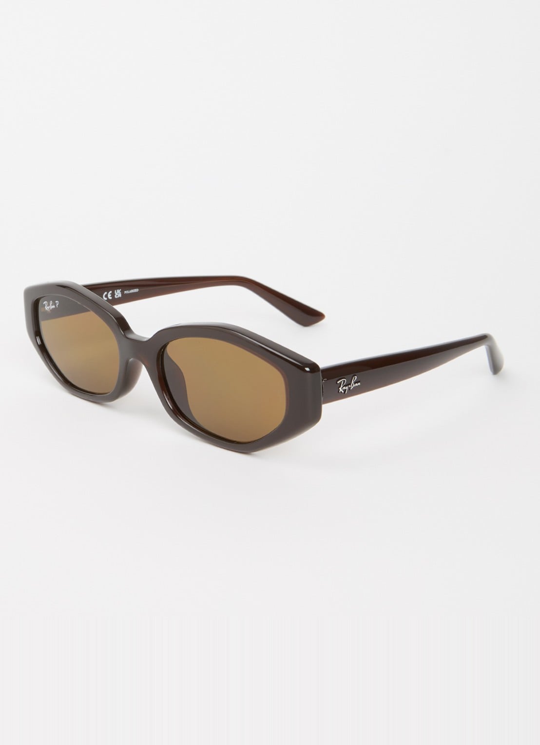 Ray-Ban Retro zonnebril gepolariseerd RB4473D - voorkant 4 donkerbruin