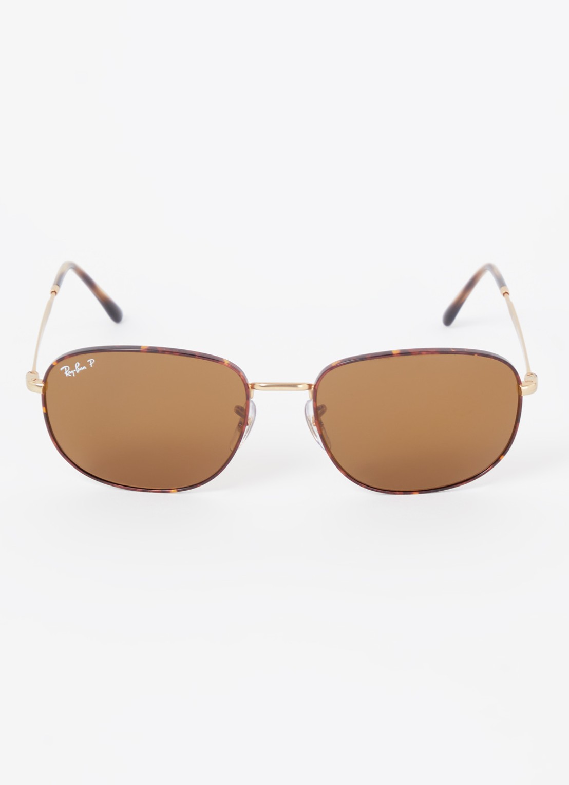 Ray-Ban Retro zonnebril RB3754 - detail donkerbruin