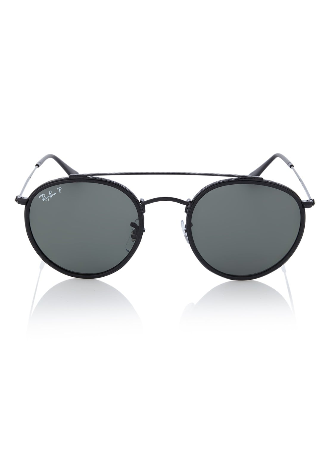 Ray-Ban Round Double Bridge zonnebril RB3647N - voorkant 2 zwart