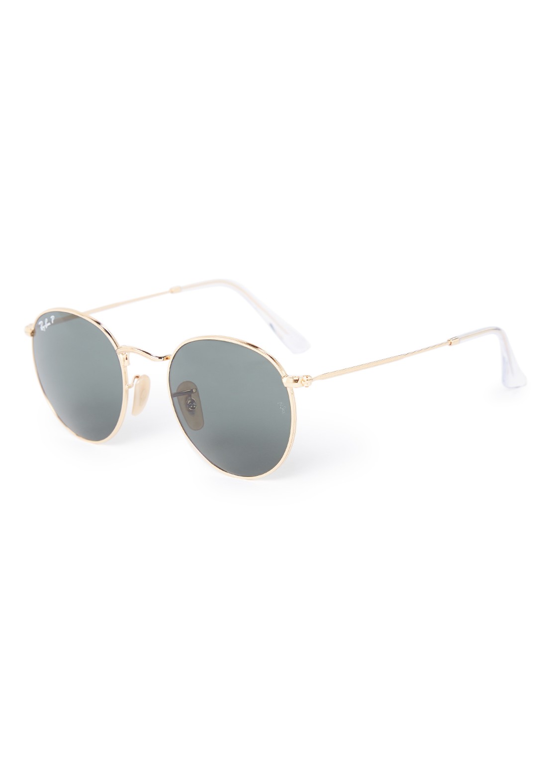 Ray-Ban Round Metal zonnebril gepolariseerd RB3447 - voorkant goud