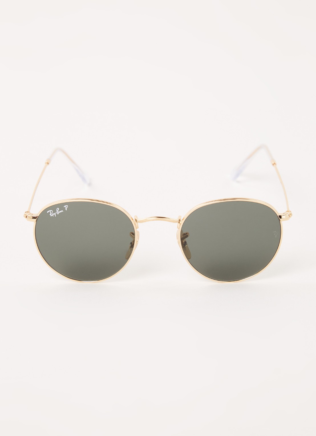 Ray-Ban Round Metal zonnebril gepolariseerd RB3447 - voorkant 2 goud