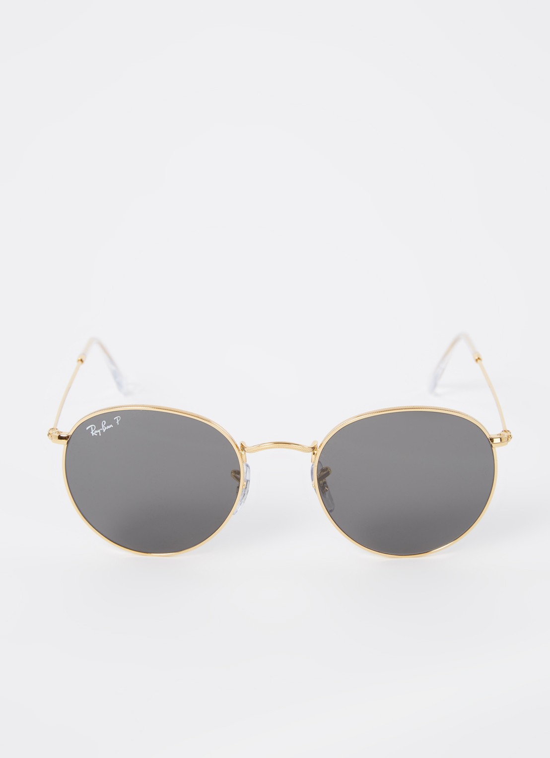 Ray-Ban Round Metal zonnebril gepolariseerd RB3447  - voorkant 2 goud