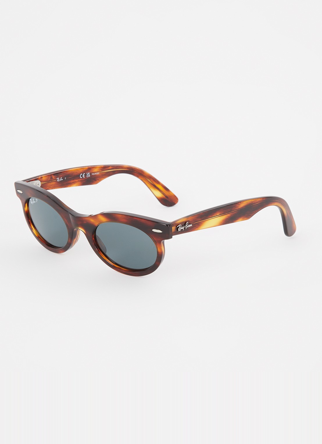 Ray-Ban Wayfarer Oval zonnebril gepolariseerd RB2242 - voorkant bruin