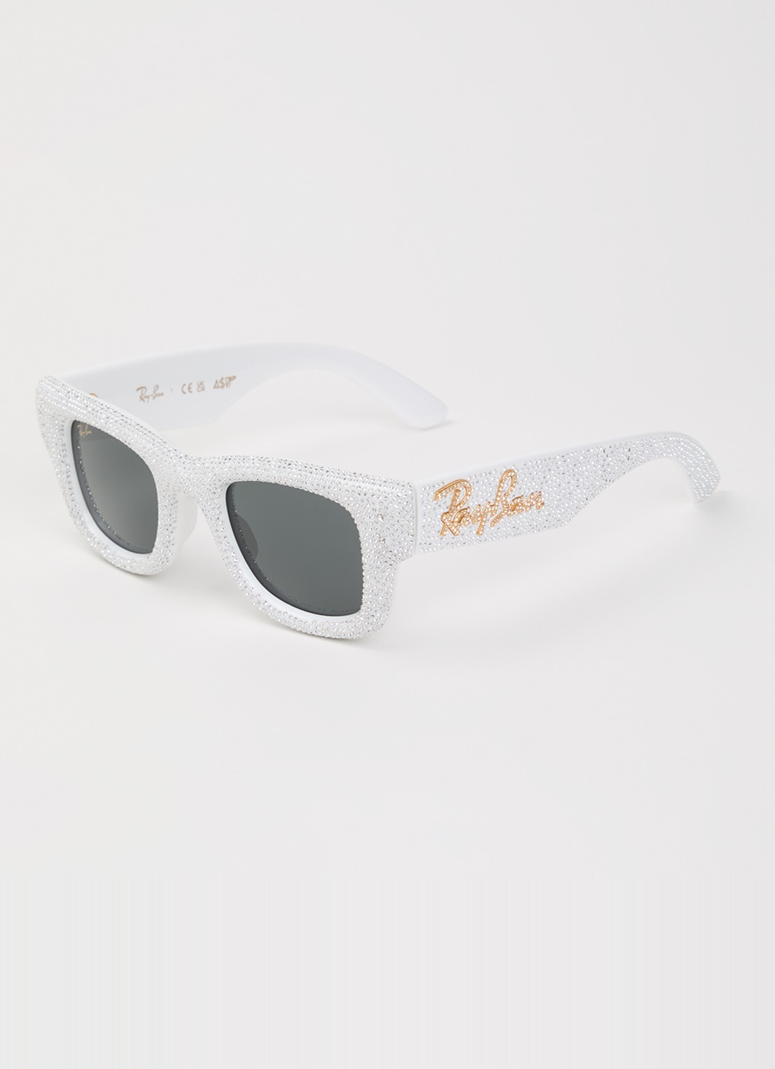 Ray-Ban Wayfarer Puffer Crystal zonnebril RB4940B - voorkant wit