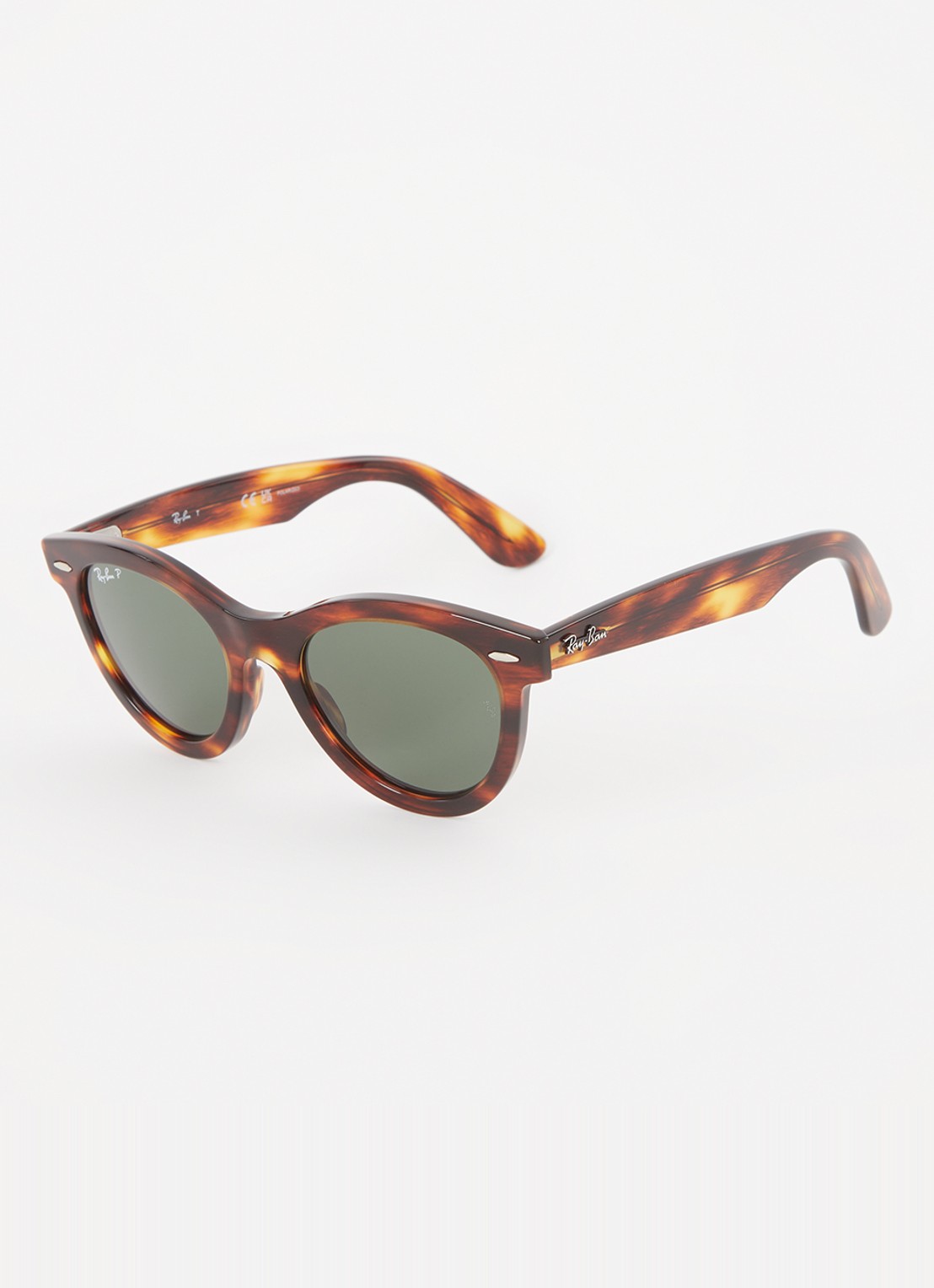 Ray-Ban Wayfarer Way zonnebril gepolariseerd RB2241 - voorkant donkerbruin