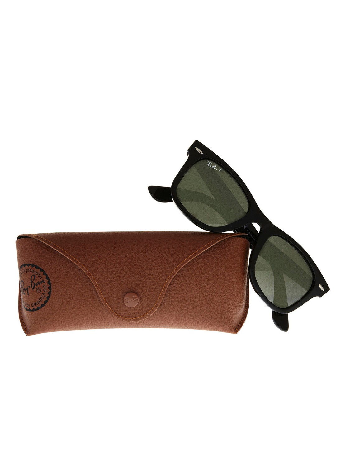 Ray-Ban Wayfarer zonnebril gepolariseerd RB2140 - detail 4 zwart
