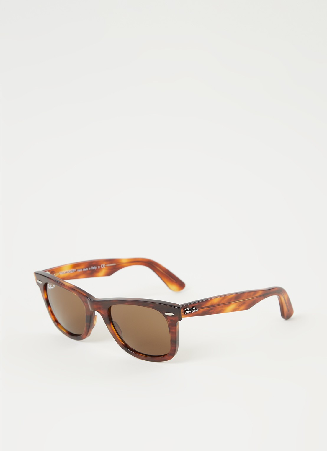 Ray-Ban Wayfarer zonnebril gepolariseerd RB2140 - voorkant 3 donkerbruin