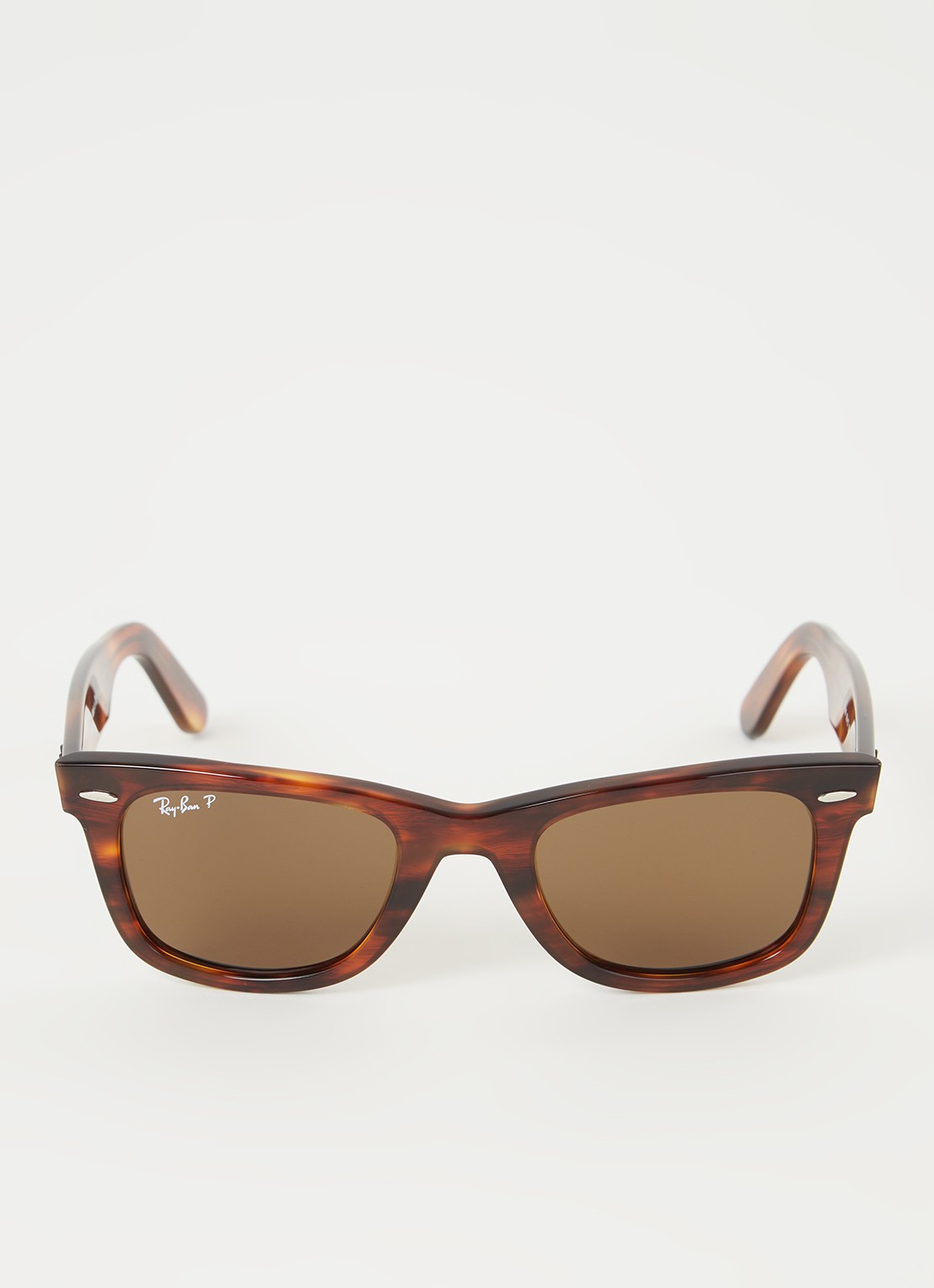 Ray-Ban Wayfarer zonnebril gepolariseerd RB2140 - voorkant 4 donkerbruin