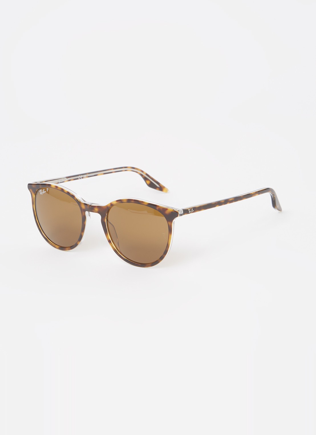 Ray-Ban Wayfarer zonnebril gepolariseerd RB2204 - voorkant 3 donkerbruin