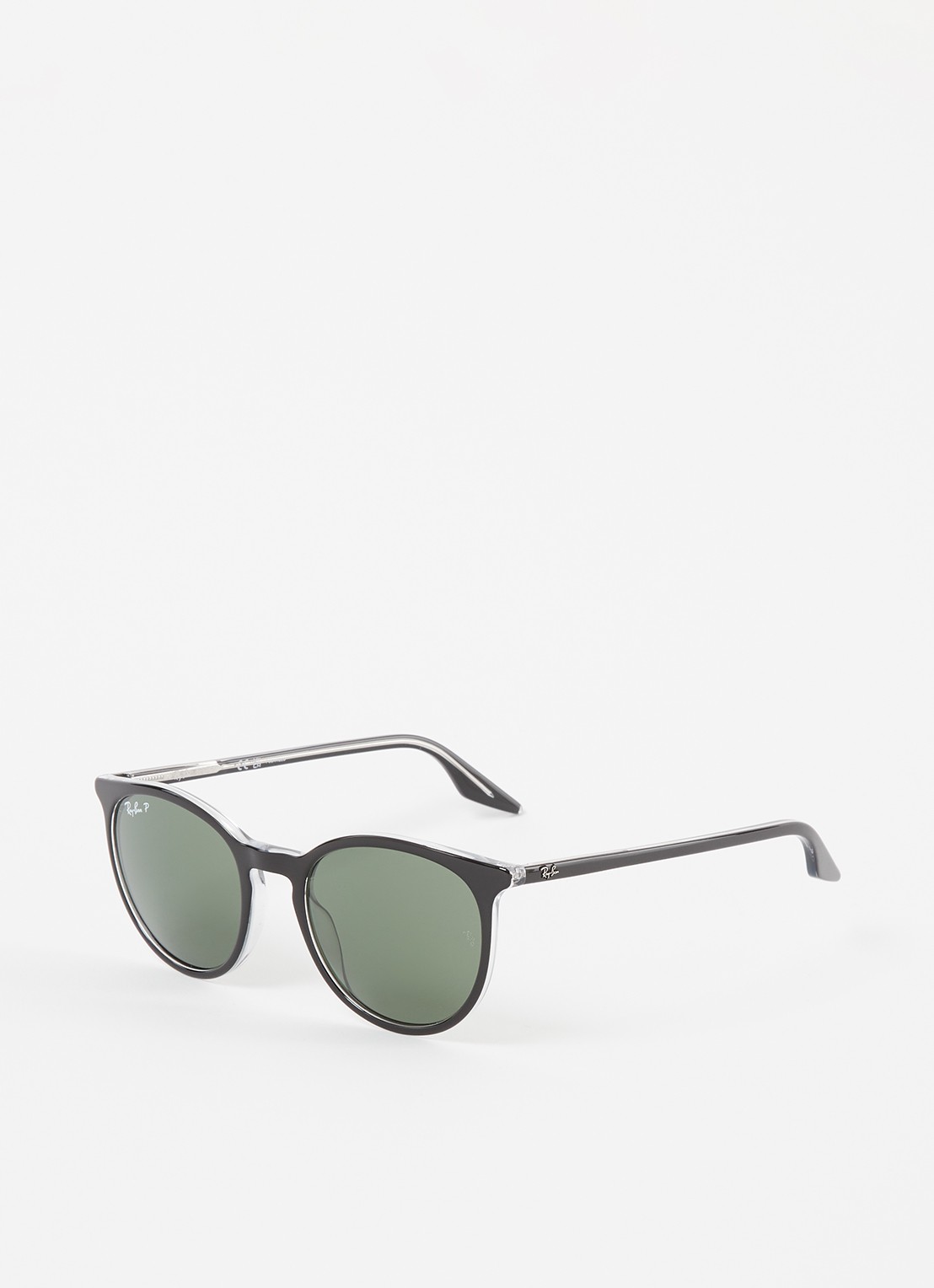 Ray-Ban Wayfarer zonnebril gepolariseerd RB2204  - voorkant 4 zwart