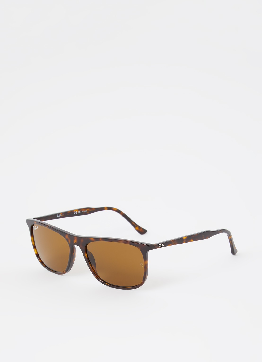 Ray-Ban Wayfarer zonnebril gepolariseerd RB2216 - voorkant 4 donkerbruin