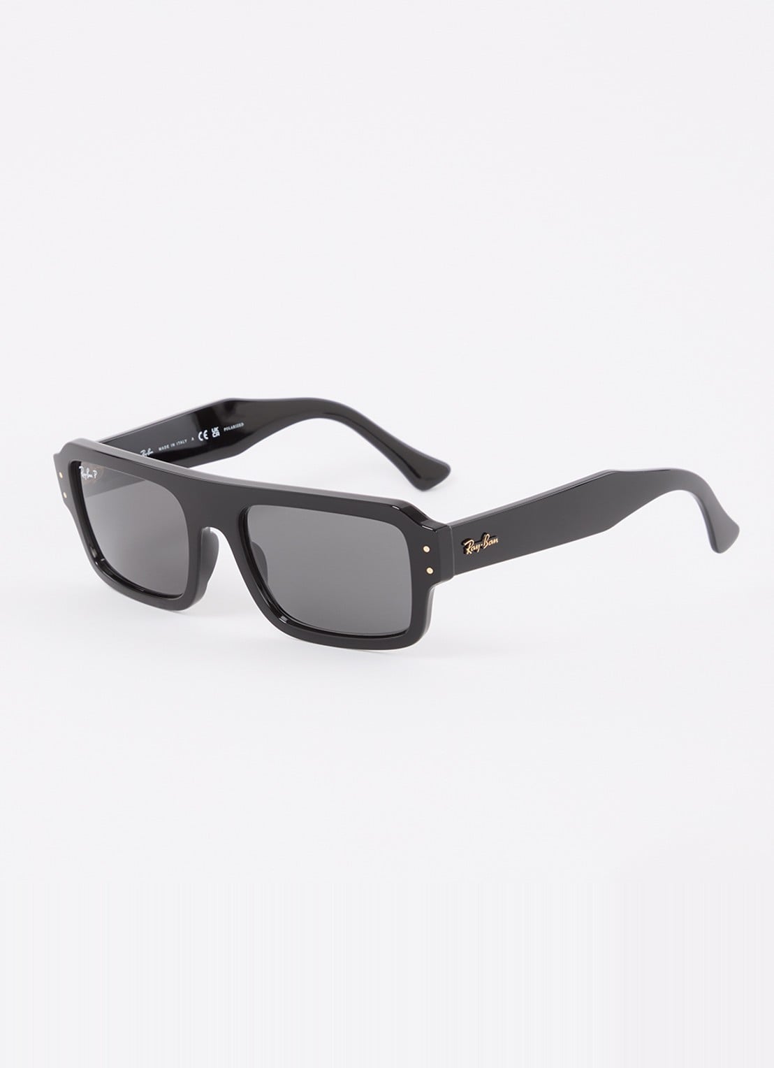 Ray-Ban Wayfarer zonnebril gepolariseerd RB4454  - voorkant 4 zwart