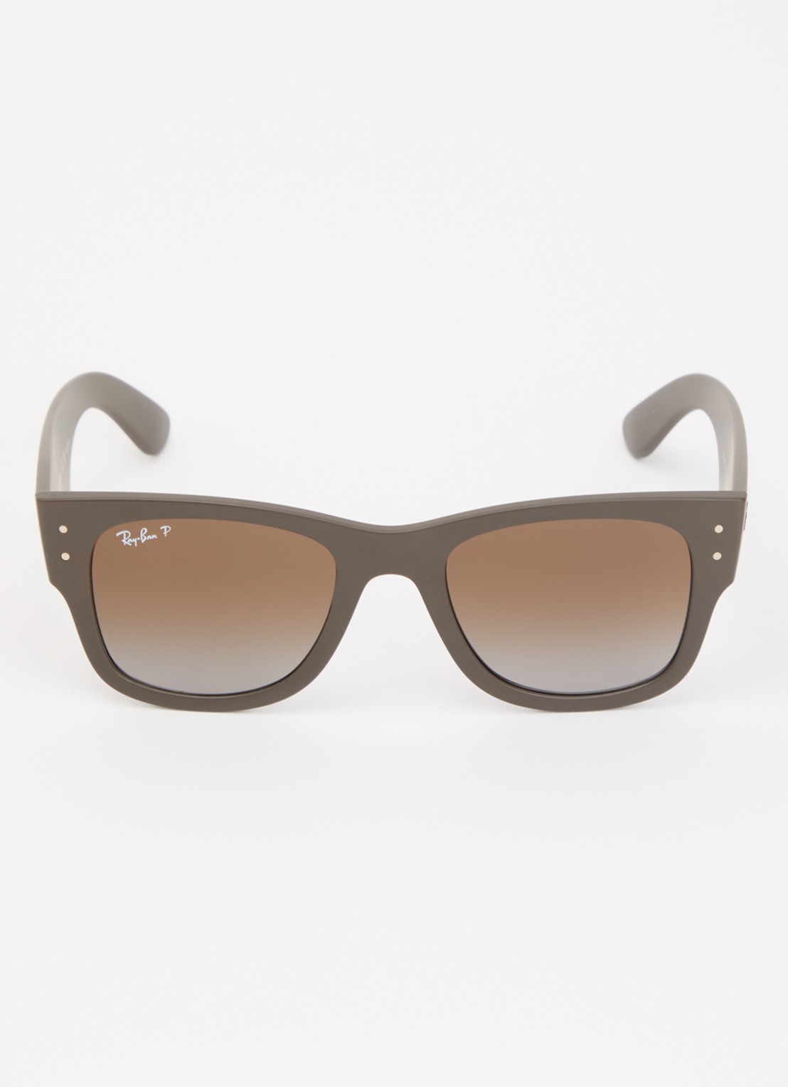Ray-Ban Wayfarer zonnebril gepolariseerd RB4840S - detail donkerbruin