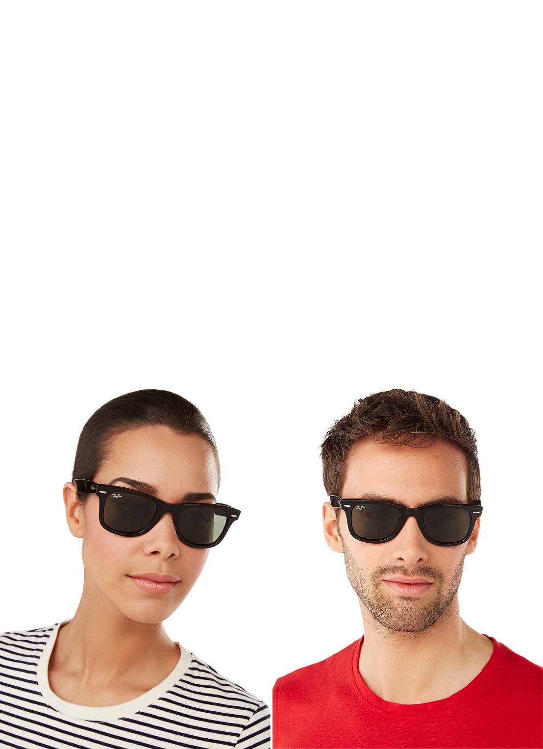 Ray-Ban Wayfarer zonnebril RB2140 - voorkant 7 zwart