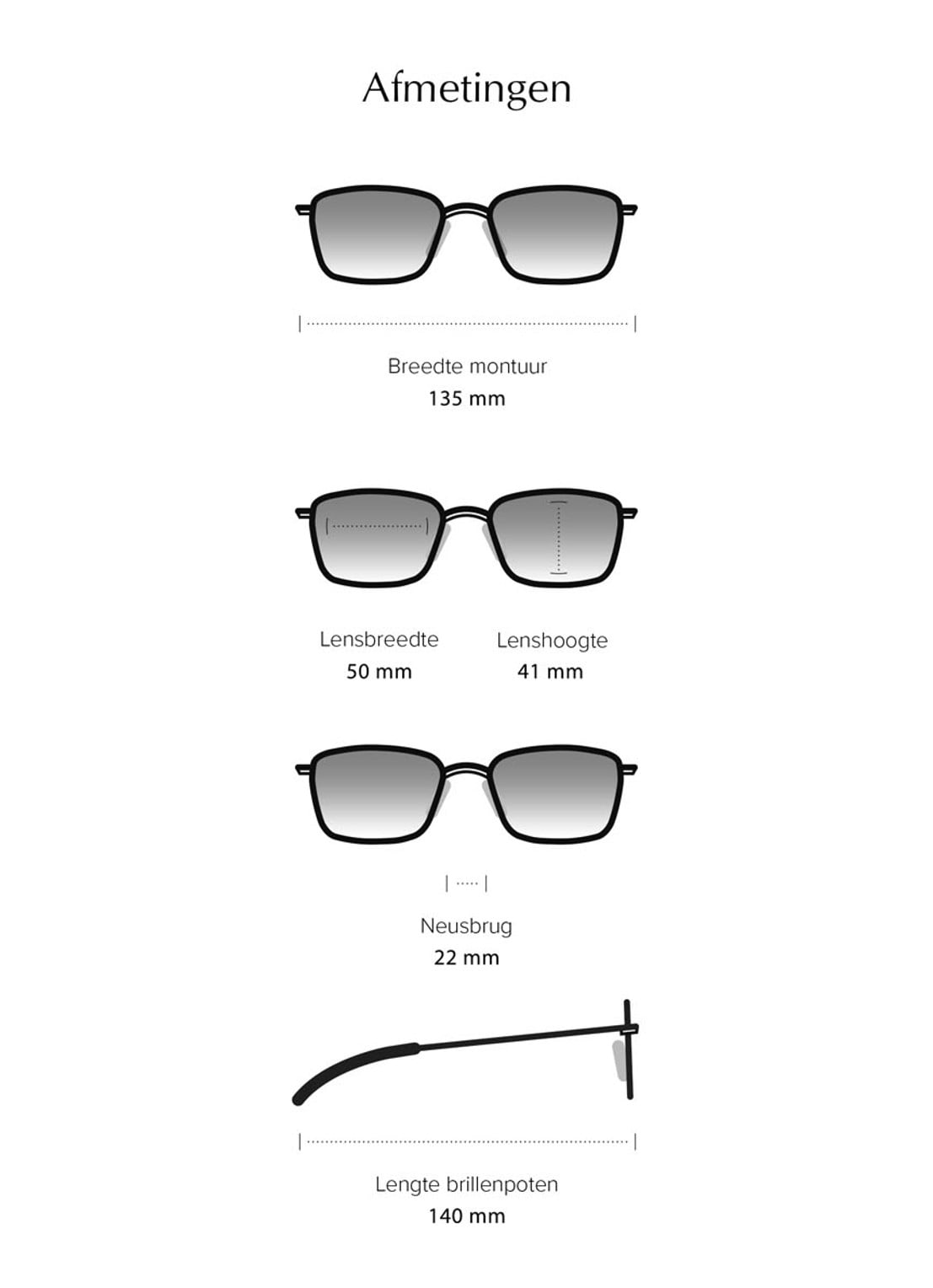 Ray-Ban Wayfarer zonnebril RB2140 - detail 3 donkerbruin
