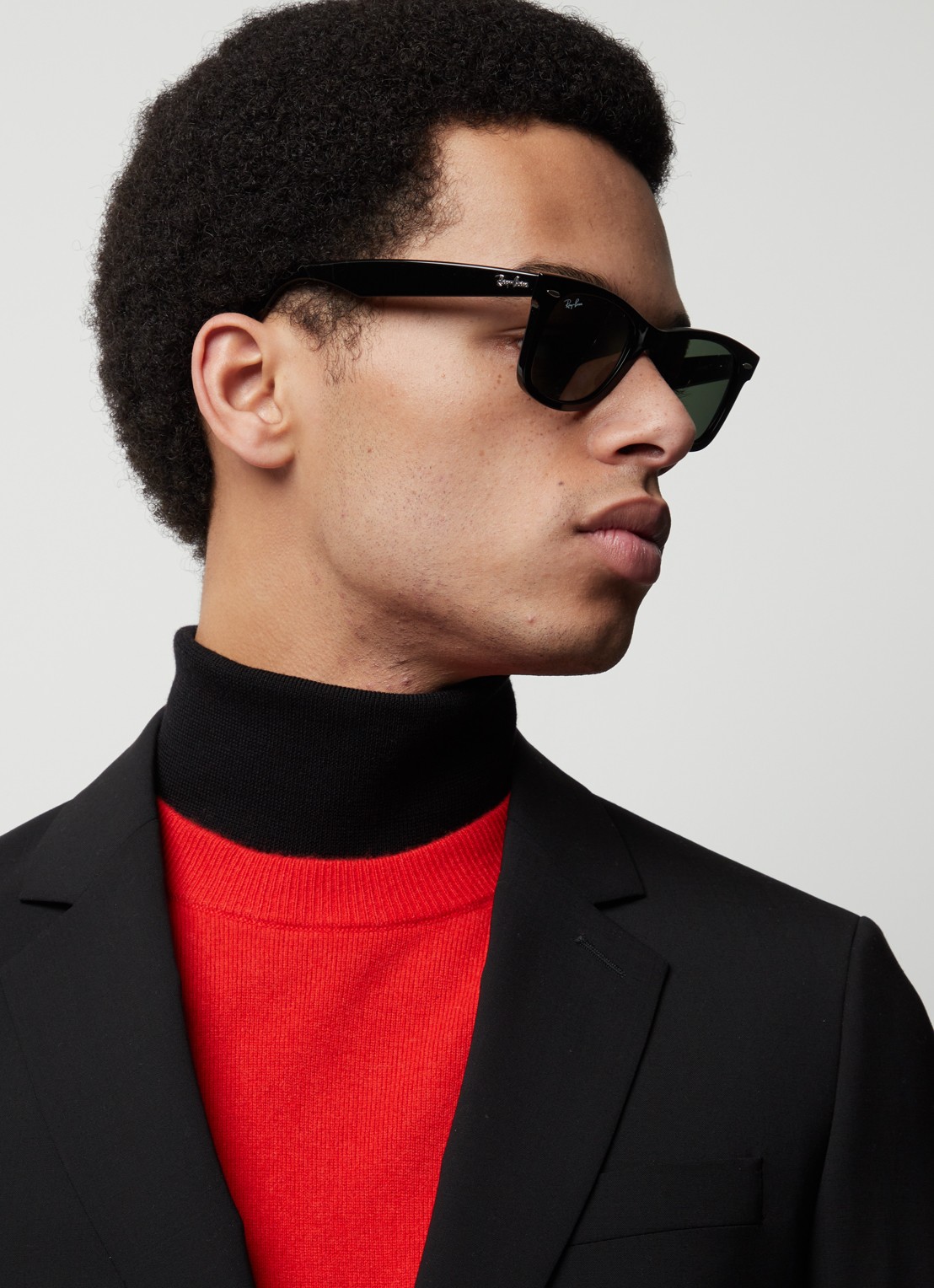 Ray-Ban Wayfarer zonnebril RB2140  - voorkant 5 zwart