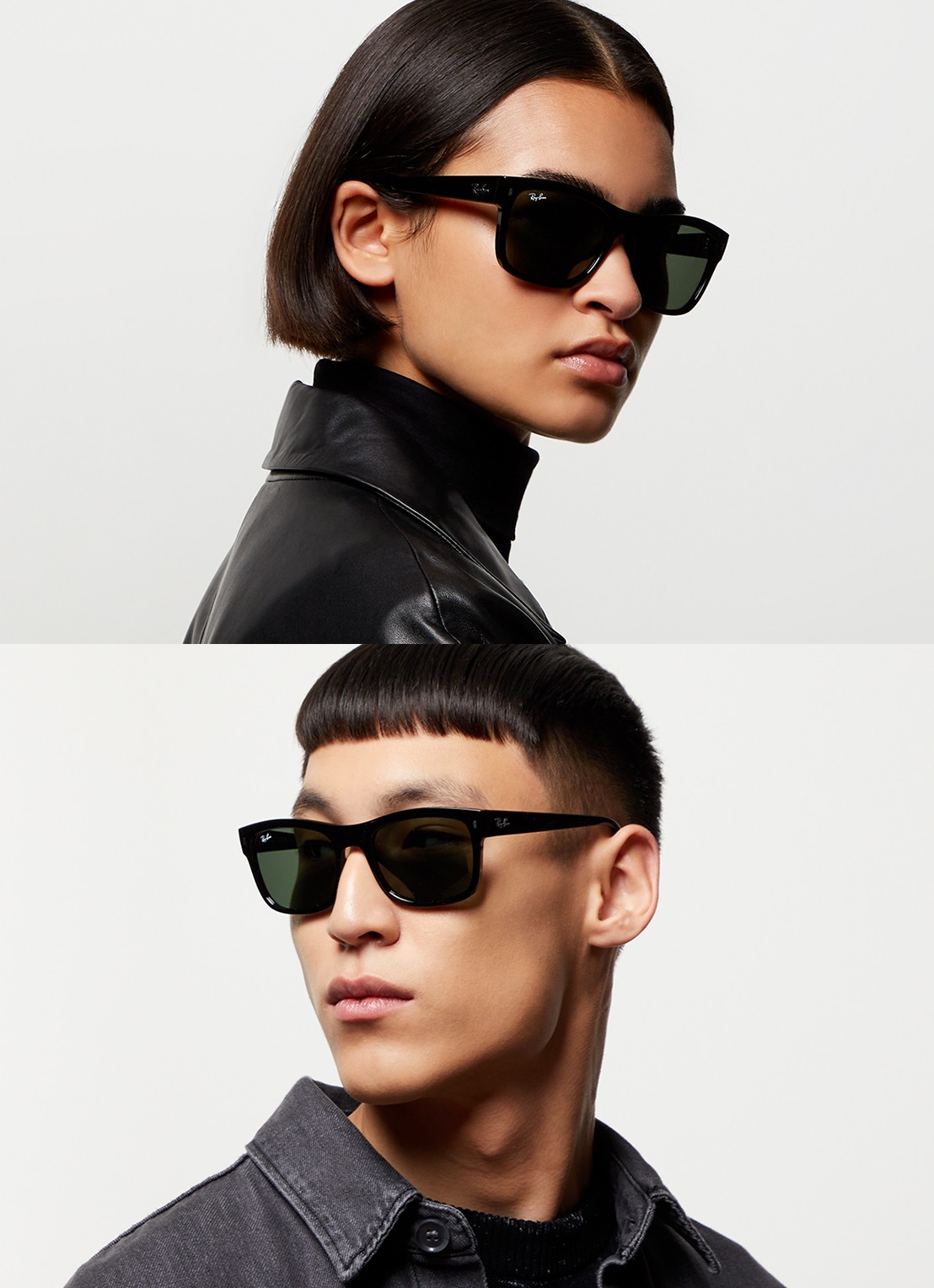 Ray-Ban Wayfarer zonnebril RB4428 - voorkant 5 zwart
