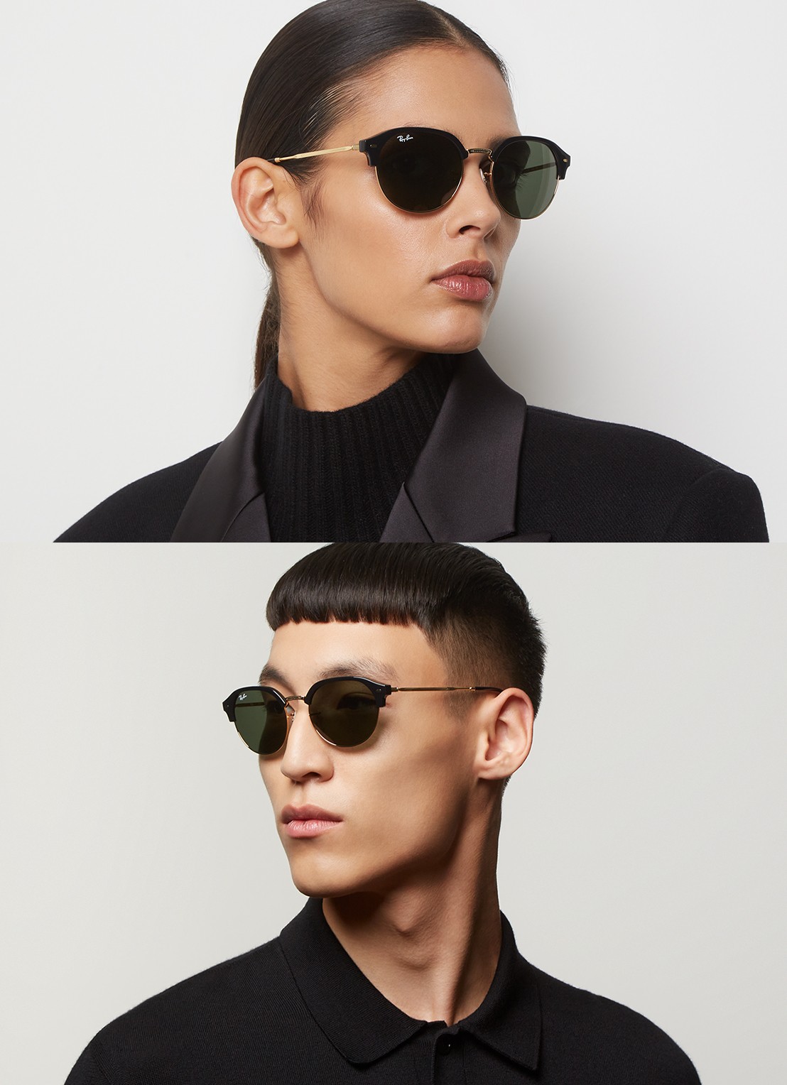 Ray-Ban Wayfarer zonnebril RB4429 - voorkant 2 zwart